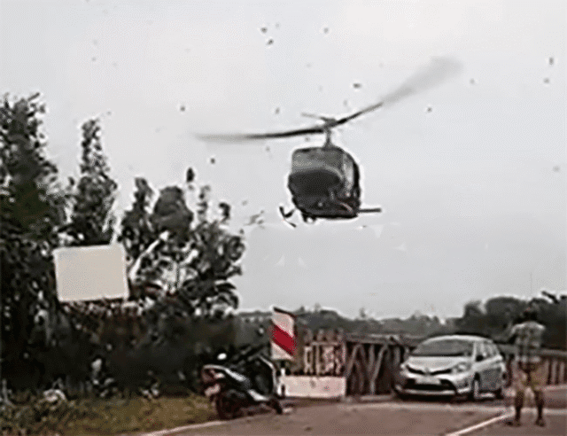 வென்னப்புவவில் ஹெலி விபத்து – அனர்த்த நிவாரணப் பணிகளில் ஈடுபட்டிருந்த ஹெலிகொப்டர்