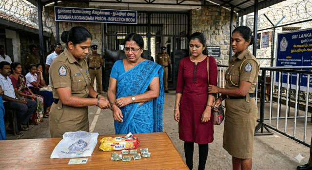 சிறைக்குள் இருந்த மகனுக்கு பிஸ்கட்டுக்கள் வைத்து போதைப்பொருள் கொடுக்க முற்பட்ட 36 வயது அம்மாவும் 19 வயது மகளும் கைது! திருந்தவே மாட்டார்களா?