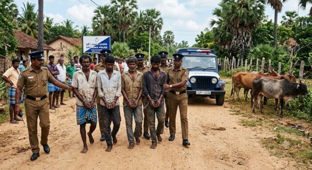 யாழில் மாட்டுக்கள்ளர்கள் 7 பேர் பிடிபட்டது எப்படி?