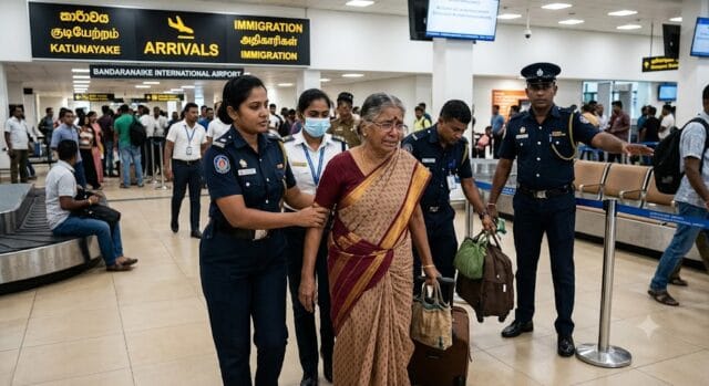 கட்டுநாயக்க விமான நிலையத்தில் 63 வயதான வெளிநாட்டு ஆச்சியால் அதிர்ந்த அதிகாரிகள்!